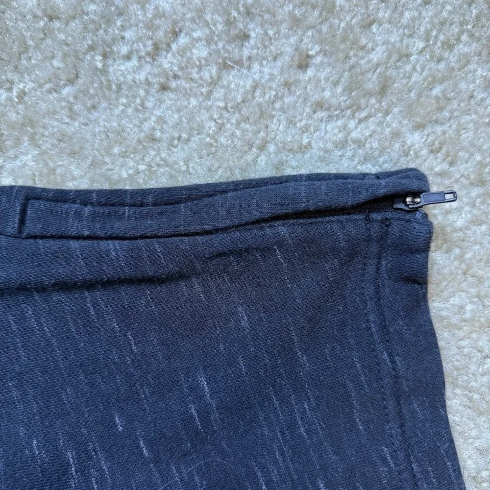 Adidas Sweatpants‎ Mens L Black Heather Tapered Jogger Athletic Zip Hem